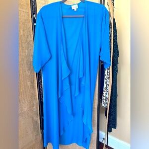 Vibrant Blue Open Front Cardigan Small